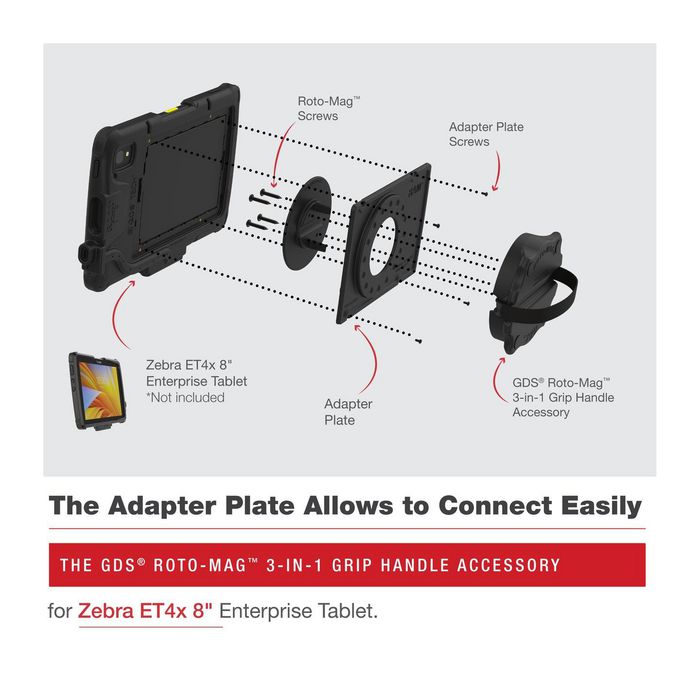 RAM Mounts GDS Roto-Mag 3-in-1 Accessory for Zebra ET4x 8” Enterprise Tablet - W128422696