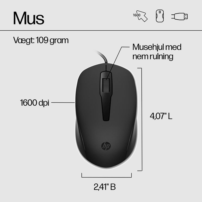 HP 150 Wired Mouse and Keyboar - W128308402