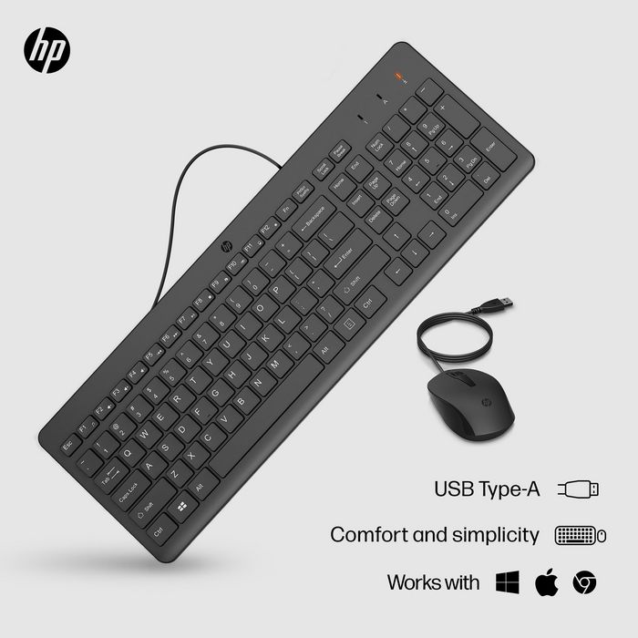 HP 150 Wired Mouse and Keyboar - W128308402