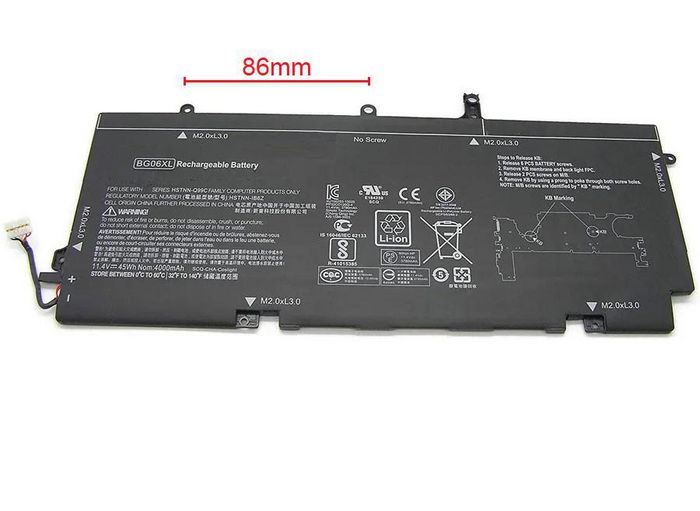 CoreParts Laptop Battery for HP 36Wh 6 Cell Li-Pol 11.4V 3.2Ah HP ELITEBOOK 1040 G3 Series. HP Folio 1040 G3, Please check item picture before order. Check MBXHP-BA0022 for another version with different bracket placement. - W125821440
