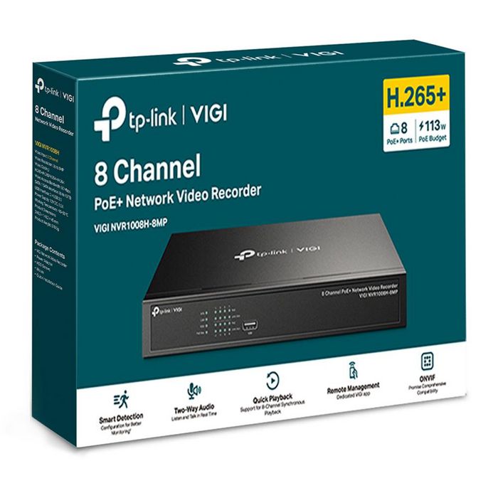 Omada Vigi 8 Channel Poe+ Network Video Recorder - W128432428