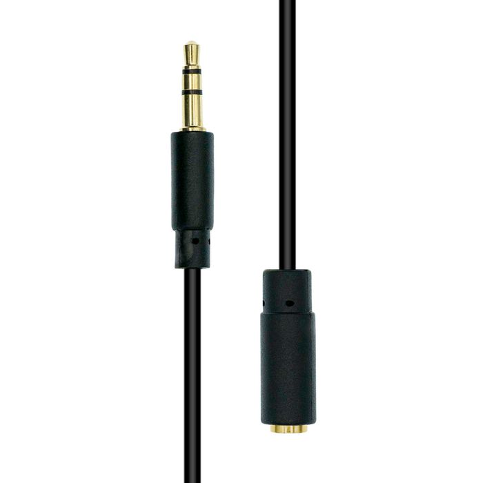 ProXtend Mini-Jack 3-Pin Slim Extension Cable Black 1.5M - W128365922