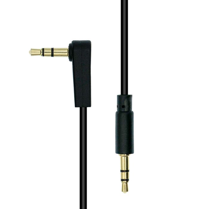 ProXtend Mini-Jack 3-Pin Angled Slim Cable M-M Black 1M - W128365912