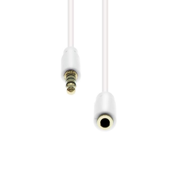 ProXtend Mini-Jack 4-Pin Slim Extension Cable White 1M - W128365911