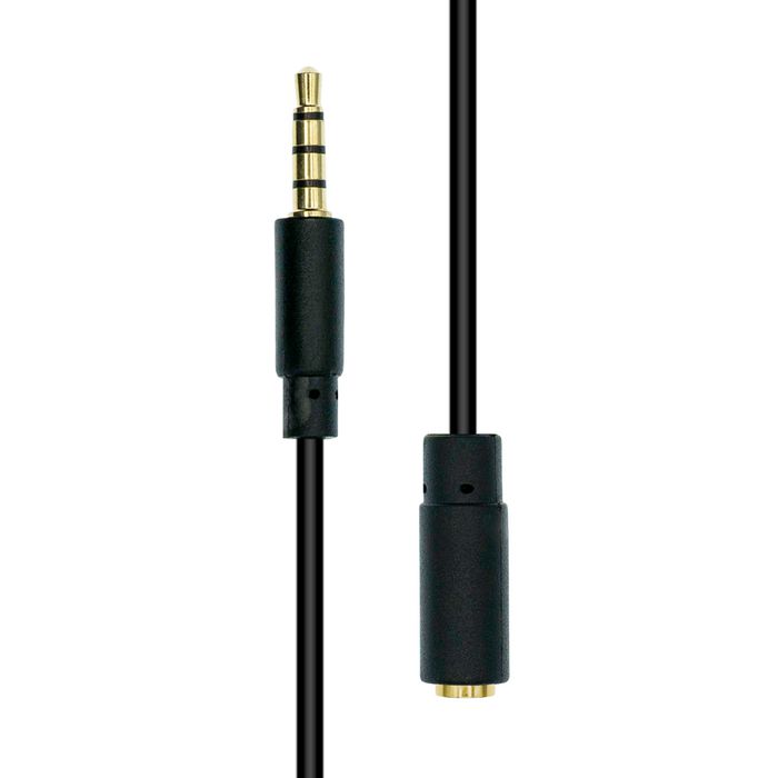 ProXtend Mini-Jack 4-Pin Slim Extension Cable Black 2M - W128365959