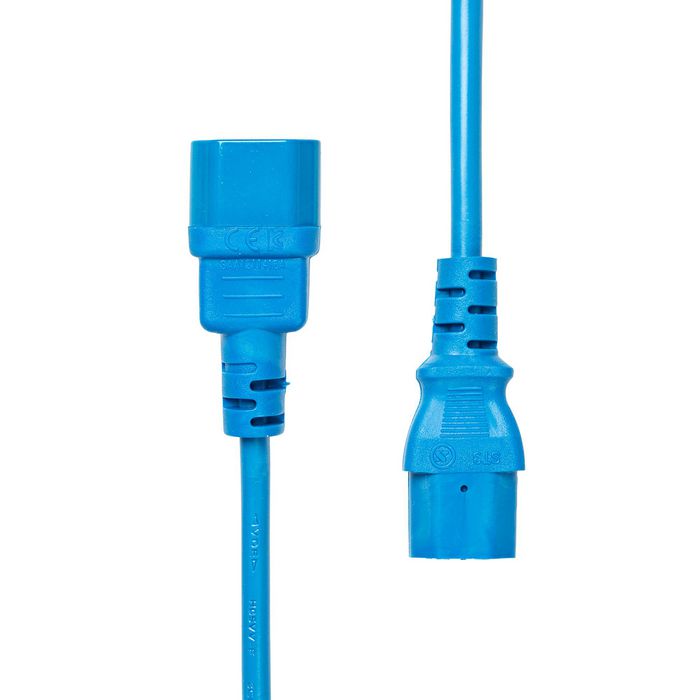 ProXtend Power Extension Cord C13 to C14 1M Blue - W128366357