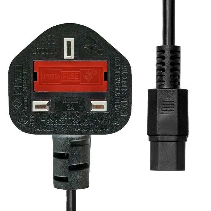 ProXtend Power Cord UK to C15 1M Black - W128366292