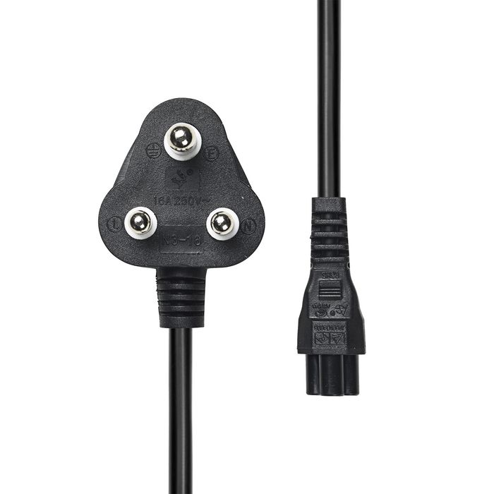 ProXtend Power Cord South Africa Angled to C5 2M Black - W128366301