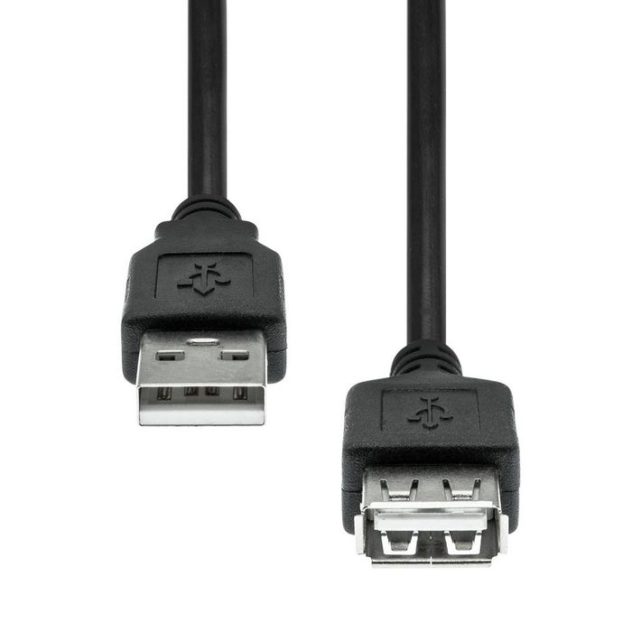 ProXtend USB 2.0 Extension Cable Black 1M - W128366723