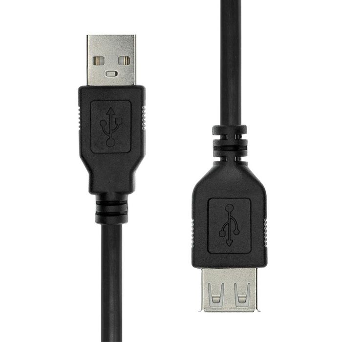 ProXtend USB 2.0 Extension Cable Black 2M - W128366709