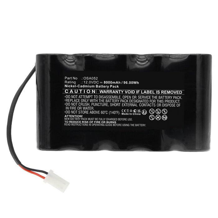 CoreParts Battery for Lithonia, PowerSonic, Emergency Lighting 96.00Wh Ni-CD 12V 8000mAh for A35241 - W128426822