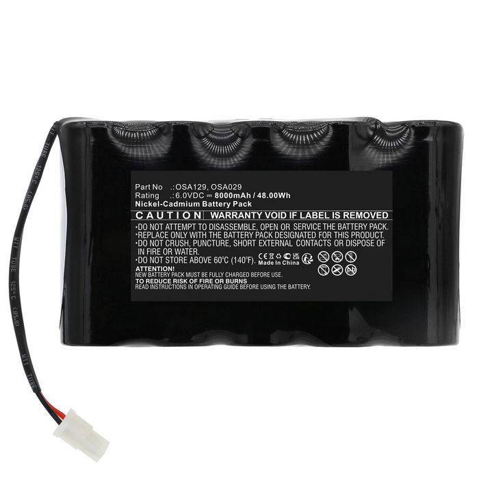 CoreParts Battery for PowerSonic Emergency Lighting 48.00Wh Ni-CD 6V 8000mAh for A13146-4 - W128426837