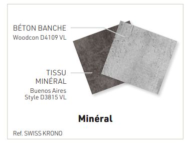 Erard Pro KAMELEO - TopBox : Porte avant stratifiée - Finition : Tissu minéral - W125431097