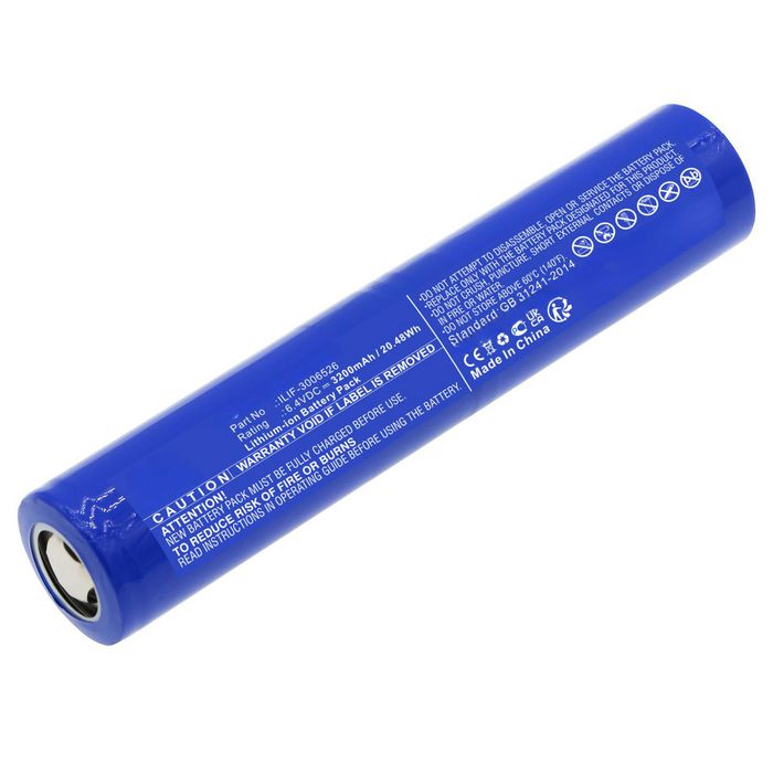 CoreParts Battery for Maglite Flashlight 20.48Wh Li-ion 6.4V 3200mAh Blue for ML125, ML150LR, ML150LRX - W128436642