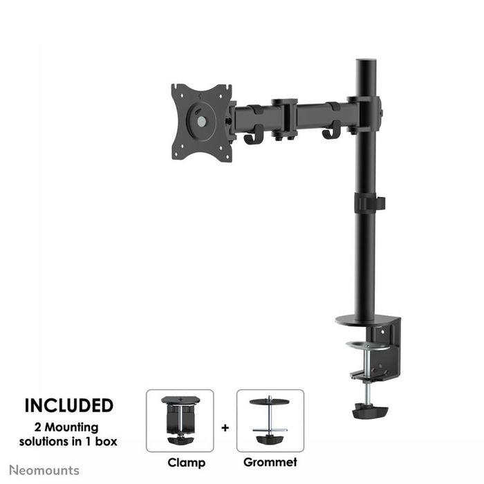 Neomounts by Newstar Neomounts by Newstar Select Full Motion Desk Mount (clamp & grommet) for 10-27" Monitor Screen, Height Adjustable - Black - W124866345