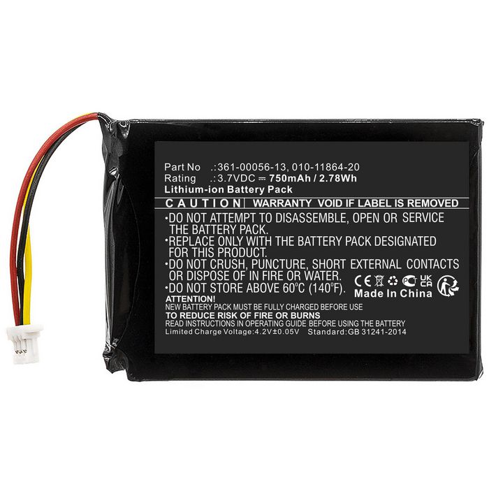 CoreParts Battery for Garmin Dog Collar 2.78Wh Li-ion 3.7V 750mAh Black for Sport PRO Handheld Transmitter - W128436626