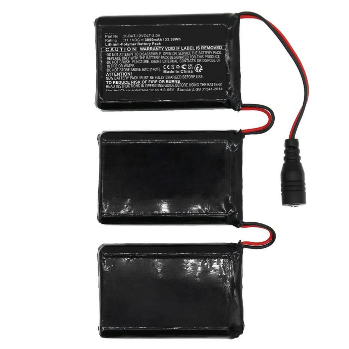 CoreParts Battery for Macna Mobile Warming 33.30Wh Li-Polymer 11.1V 3000mAh Black for gloves 12v 3a 3 - W128436672