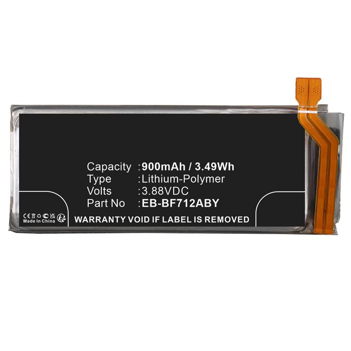 CoreParts Battery for Samsung Mobile, SmartPhone 3.49Wh Li-Polymer 3.88V 900mAh Black for Galaxy Z Flip 3, M-F711R4, SM-F7110, SM-F711B, SM-F711D, SM-F711J, SM-F711N, SM-F711T, SM-F711U, SM-F711U1, SM-F711V, SM-F711W - W128436699
