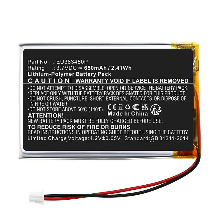 CoreParts Battery for Ingenico Payment Terminal 2.41Wh Li-Polymer 3.7V 650mAh Black for MOBY8500 - W128436712