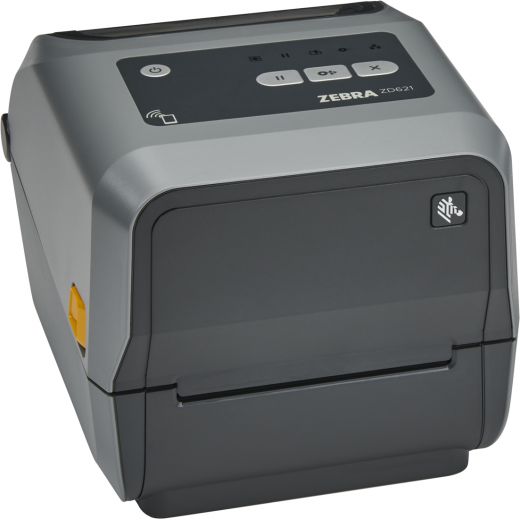 Zebra Thermal Transfer Printer (74/300M) ZD621; 203 dpi, USB, USB Host, Ethernet, Serial, BTLE5, EU and UK Cords, Swiss Font, EZPL - W126068519