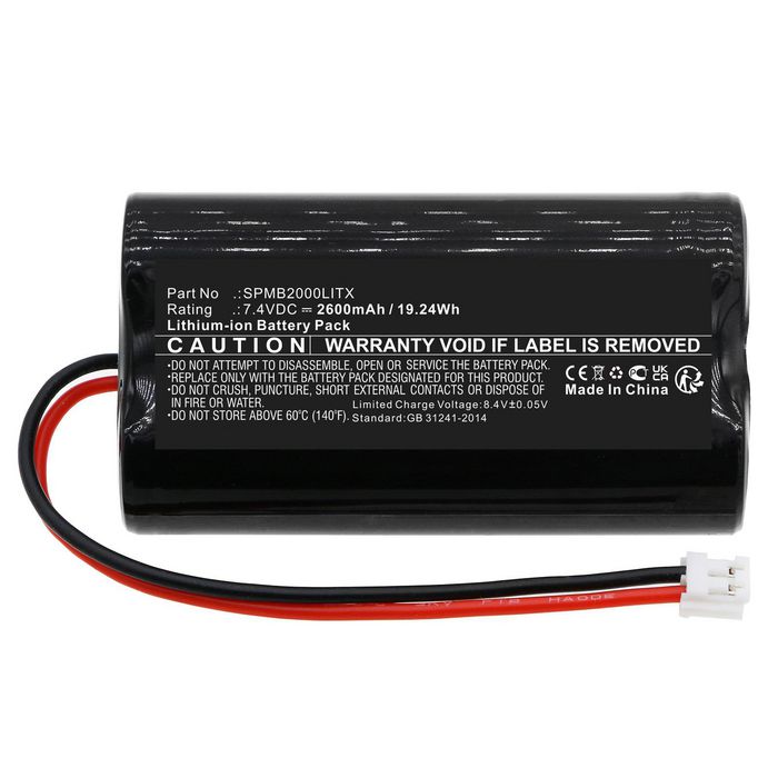CoreParts Battery for Spektrum Remote Controller 19.24Wh Li-ion 7.4V 2600mAh Black for Transmitter DX7S, Transmitter DX8, Transmitter DX9 - W128436721