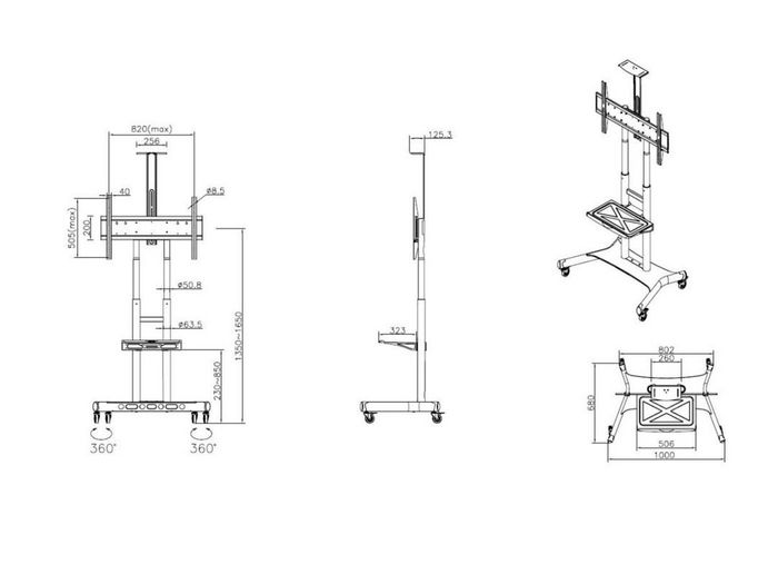 Multibrackets Multibrackets M Public Floorstand Basic 180 - W128439405