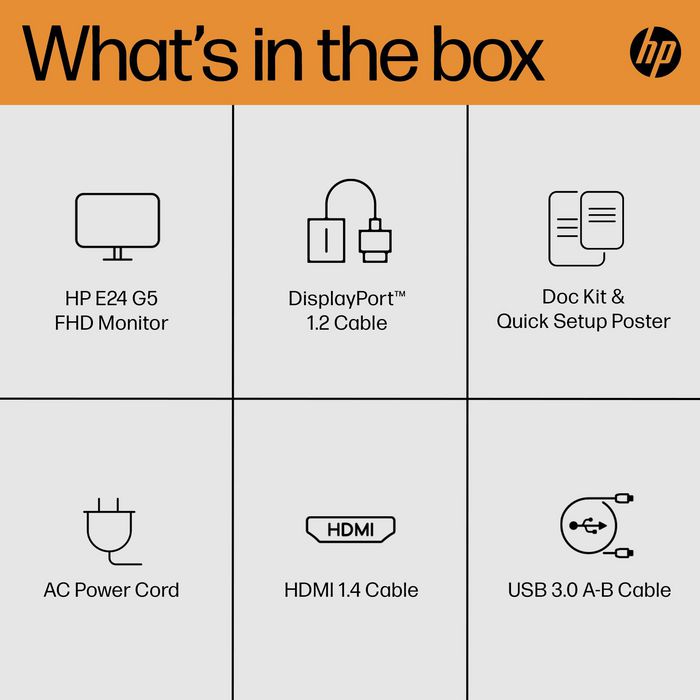 HP E24 G5 FHD Monitor - W128439418