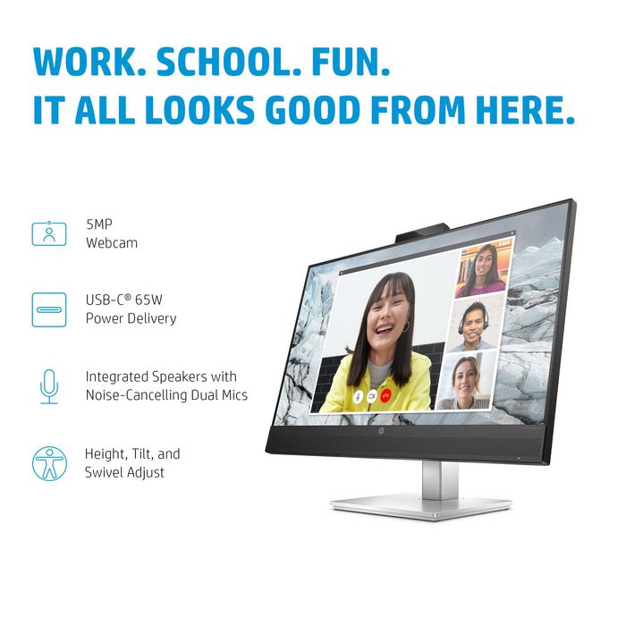 HP E27m G4 computer monitor 68.6 cm (27") 2560 x 1440 pixels Quad HD LCD Black, Silver - W128439420
