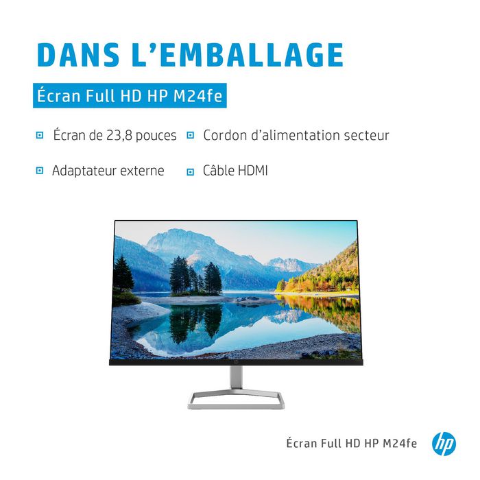HP 23.8 Full HD IPS Computer Monitor, AMD Freesync, (HDMI, VGA) - M24fe
