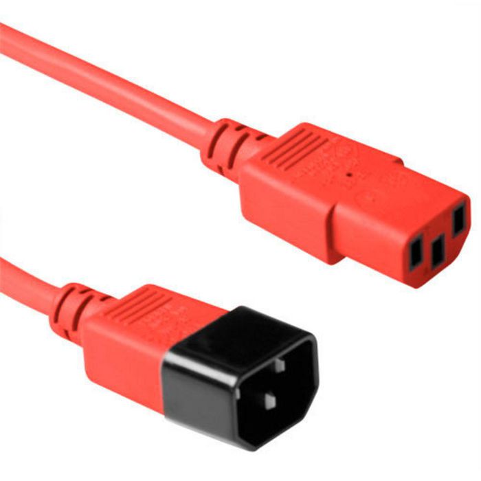 MicroConnect Red power cable C14F to C13M, 1,8M - W128368240