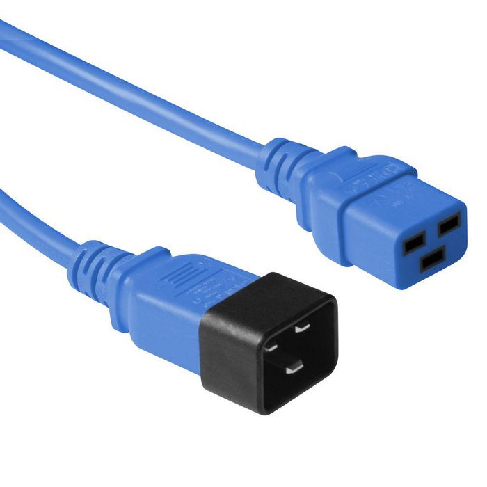 MicroConnect Blue power cable C20-F to C19M, 0.9 M - W128368245