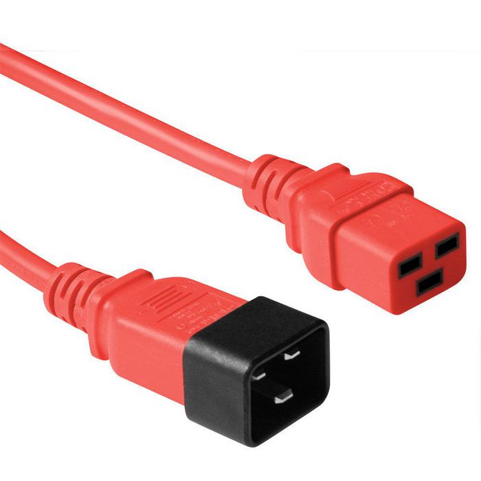 MicroConnect Red power cable C20-F to C19M, 0.9 M - W128368246