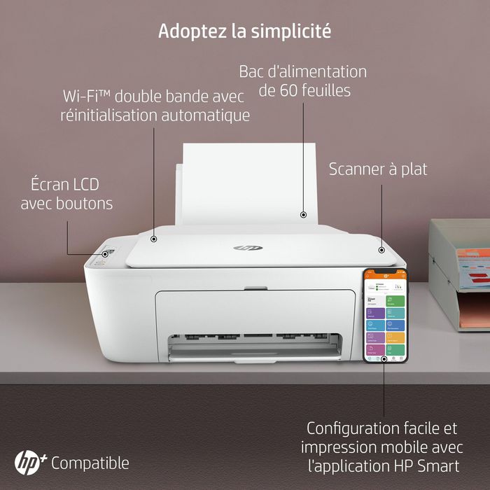 26K72B, HP Deskjet Hp 2710E All-In-One Printer, Color, Printer For Home,  Print, Copy, Scan, Wireless; Hp+; Hp Instant Ink Eligible; Print From Phone  Or Tablet