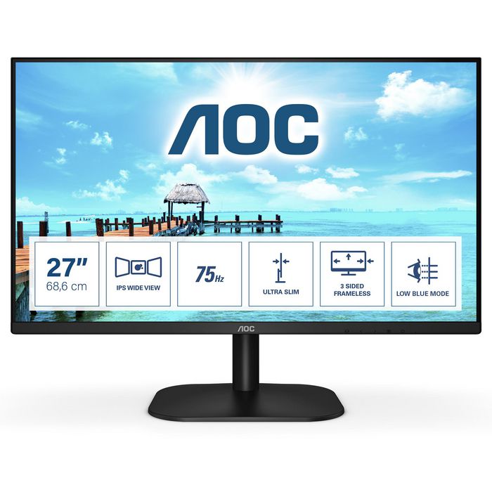 AOC B2 27B2H/EU LED display 68.6 cm (27") 1920 x 1080 pixels Full HD Black - W128181063
