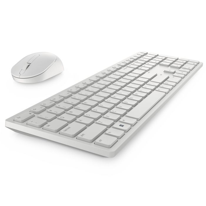 Dell Pro Wireless Keyboard and Mouse - KM5221W - Spanish (QWERTY) - White - W128815386