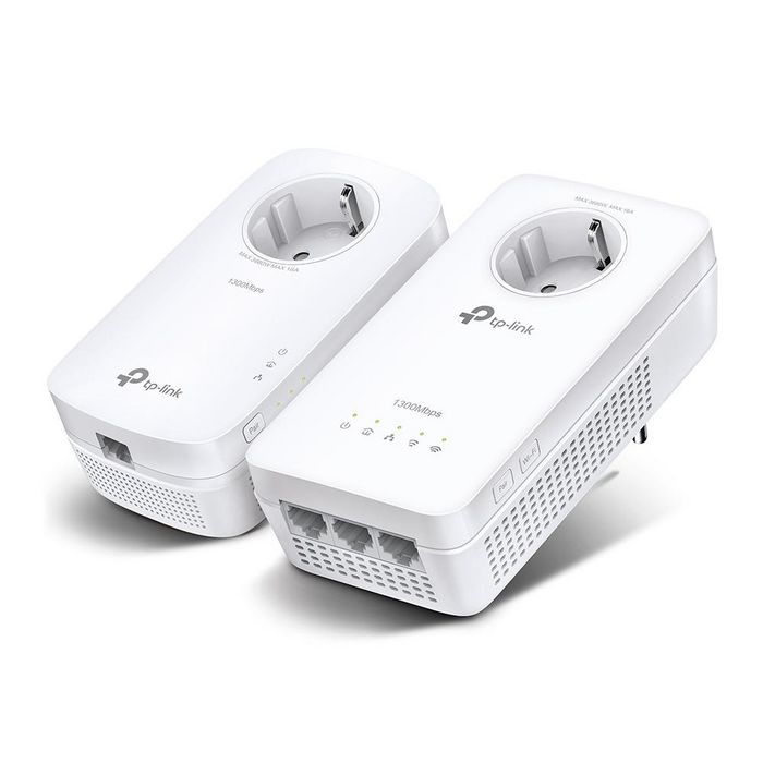 TP-Link Tl-Wpa1300P Kit 1300 Mbit/S Ethernet Lan Wi-Fi White 3 Pc(S) - W128268503