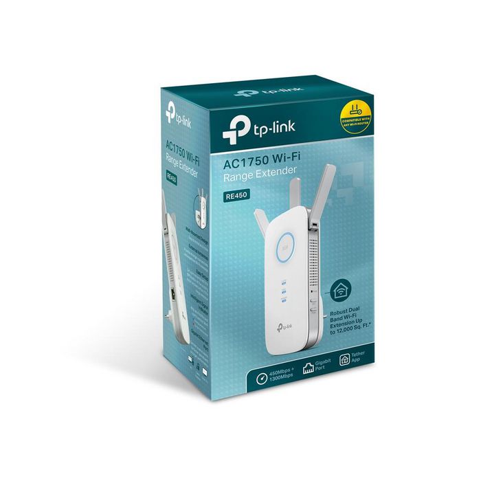 TP-Link Re450 Network Transmitter White 10, 100, 1000 Mbit/S - W128268467