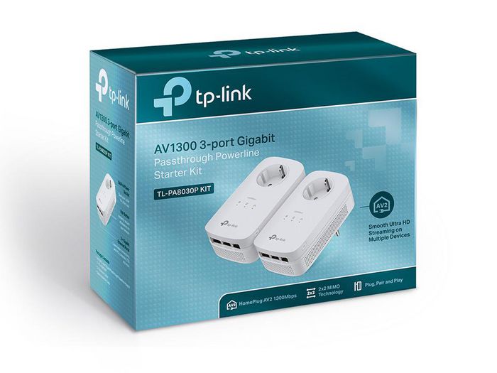 TP-Link 3-Port Gigabit Powerline Kit - W128779705