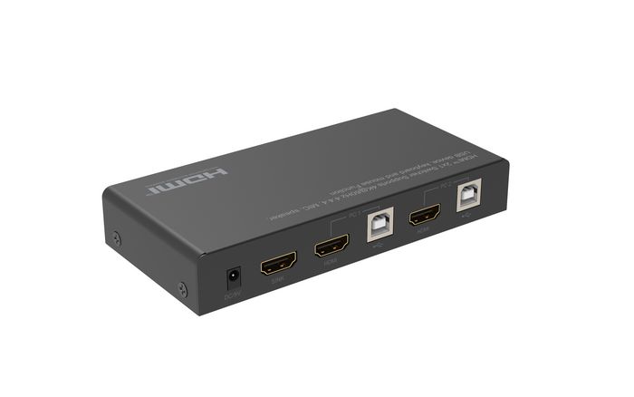 MicroConnect 4K@60Hz HDMI KVM switch, 2x1 4:4:4, HDCP 2.2 & 1.4, 18Gbps bandwidth, 3D - W128440837