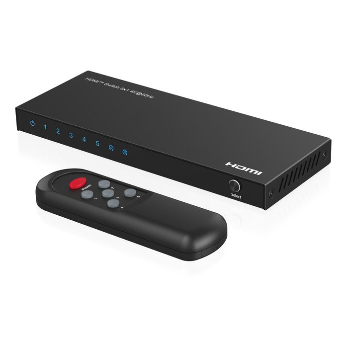 MicroConnect 4K@60Hz HDMI Switch 5x1, HDCP 2.2, w/ Remote control - W128440836