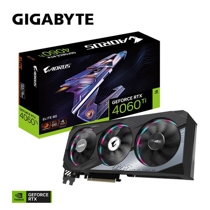 Gigabyte Aorus Geforce Rtx 4060 Ti Elite 8G Nvidia 8 Gb Gddr6 - W128443440