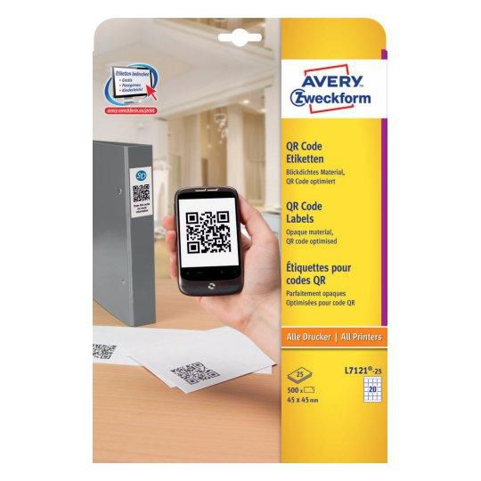Avery Self-Adhesive Label Square Permanent White 500 Pc(S) - W128443784