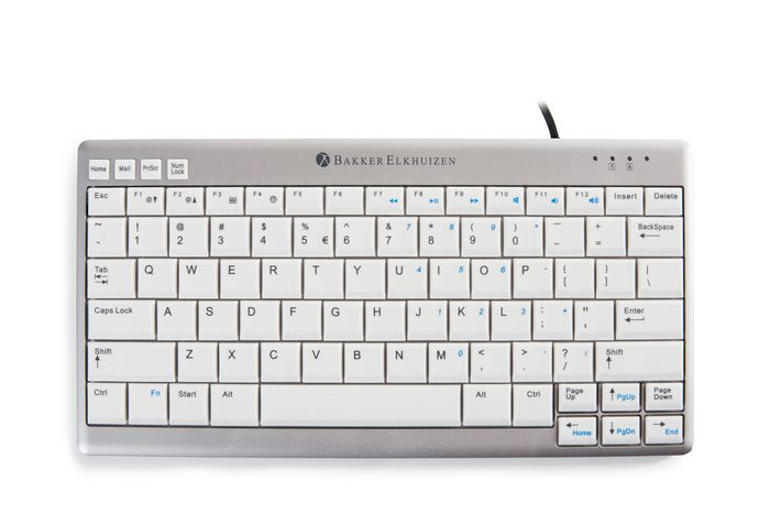BakkerElkhuizen Ultraboard 950 Keyboard Usb Azerty Belgian Silver, White - W128442047