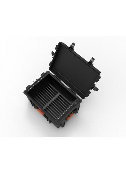 Port Designs Portable Device Management Cart/Cabinet Black, Orange - W128442611
