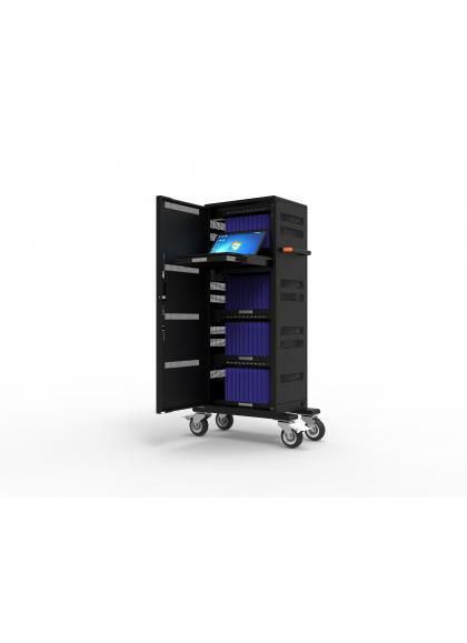 Port Designs Portable Device Management Cart/Cabinet Portable Device Management Cabinet Black - W128442617