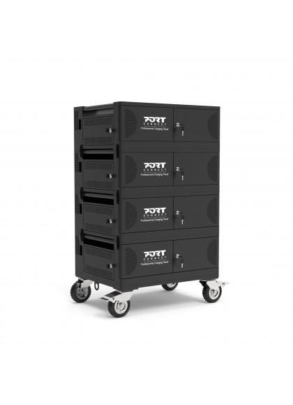 Port Designs Portable Device Management Cart/Cabinet Portable Device Management Cabinet Black - W128442621