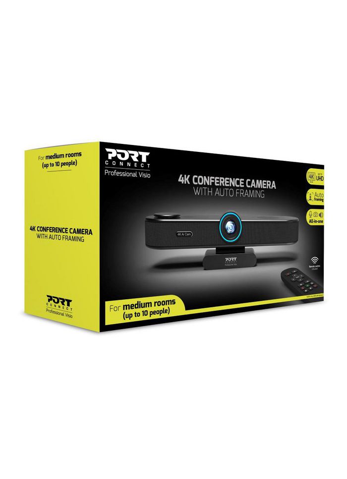 Port Designs Video Conferencing Camera 8.29 Mp Black 3840 X 2160 Pixels 30 Fps Cmos 25.4 / 2.8 Mm (1 / 2.8") - W128442624
