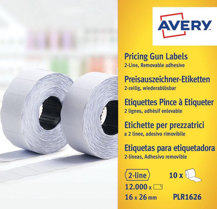 Avery Self-Adhesive Label Price Tag Removable White 12000 Pc(S) - W128443712