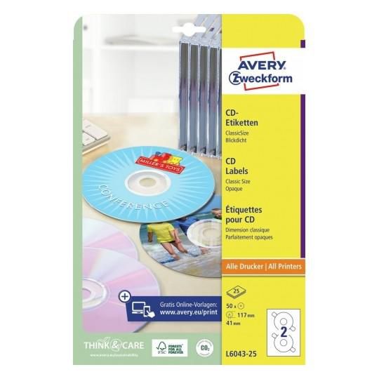 Avery Self-Adhesive Label Round Permanent White 50 Pc(S) - W128443749