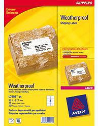 Avery Weatherproof Shipping Labels Self-Adhesive Label White 200 Pc(S) - W128443754